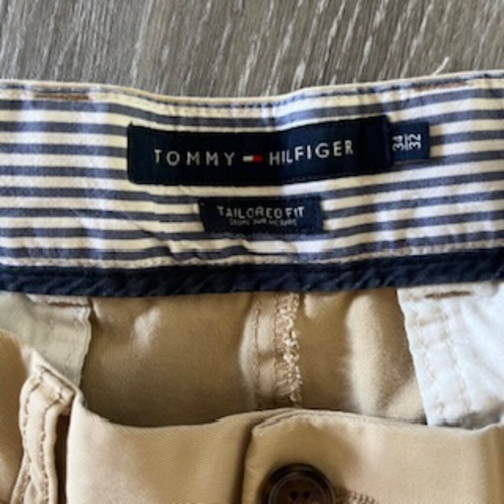 🧡3/15 Tommy Hilfiger Tailored Fit Pants Men's 34/32 - Picture 6 of 9